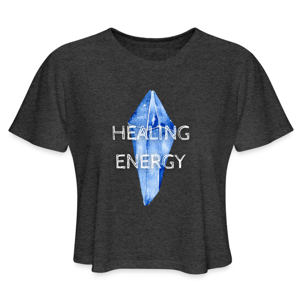 Healing Energy Cropped T-Shirt | Womens - deep heather