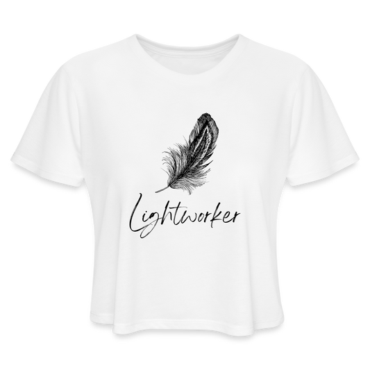 Lightworker Cropped T-Shirt | Womens - white