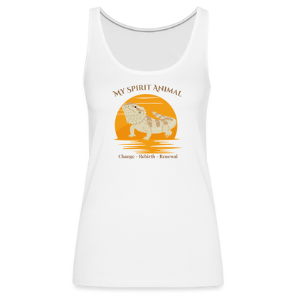 Bearded Dragon Premium Tank Top | Womens - white