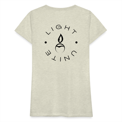 Light & Unite Premium T-Shirt | Womens - heather oatmeal