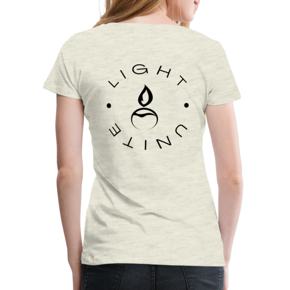 Light & Unite Premium T-Shirt | Womens - heather oatmeal