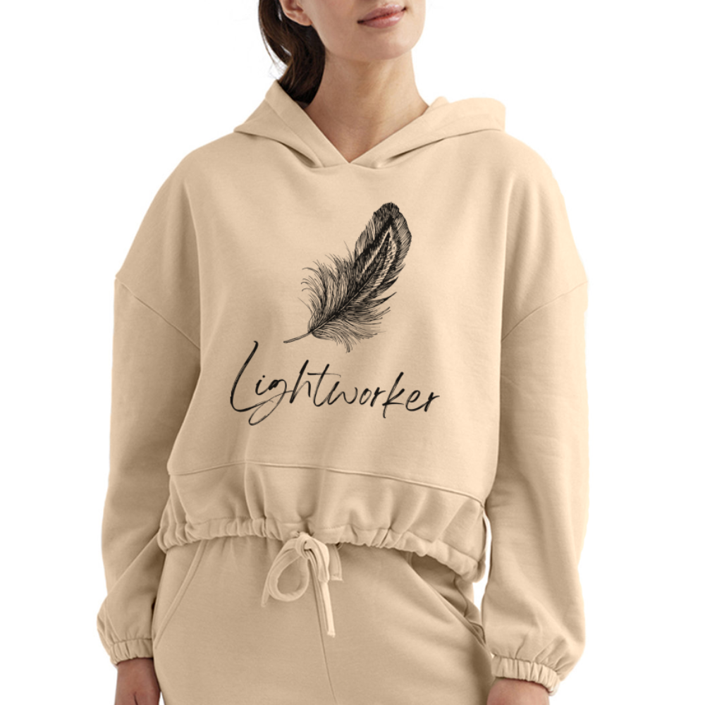 Lightworker Cropped Hoodie | Womens - nude