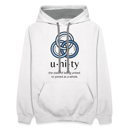 Unity Contrast Hoodie | Mens - white/gray