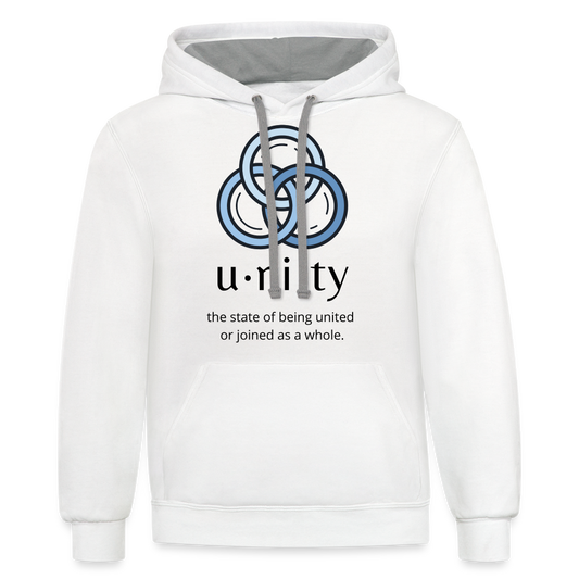 Unity Contrast Hoodie | Mens - white/gray